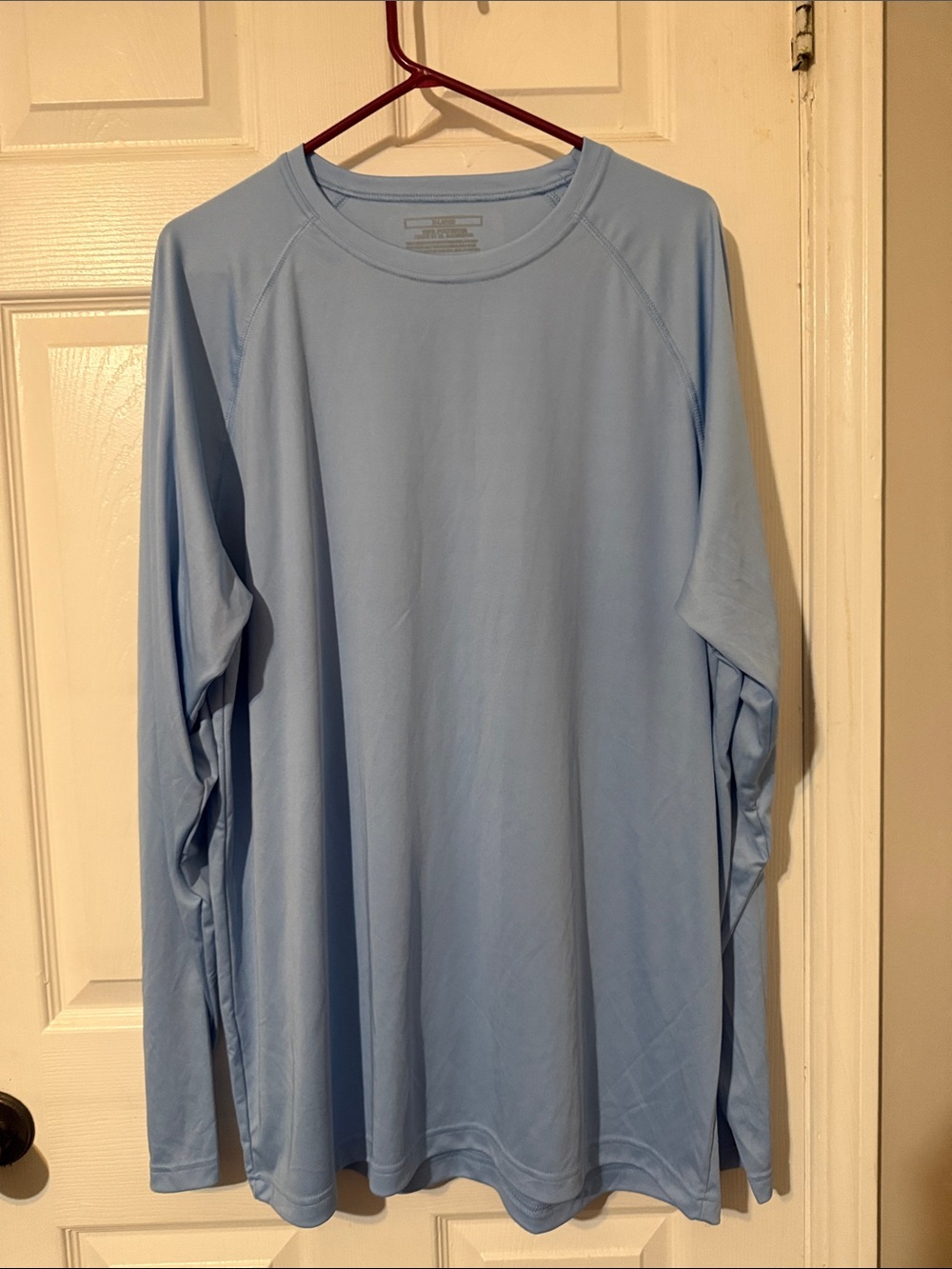 Light Blue Long-Sleeve Men's Performance Shirt